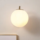 Ljojo LED Wall Light Pull Chain Switch Modern Style Glass Iron Bedroom Lamp
