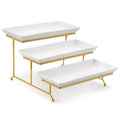 Ljojo 3-Tier Porcelain Serving Platter with Sturdier Stand