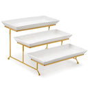 Ljojo 3-Tier Porcelain Serving Platter with Sturdier Stand