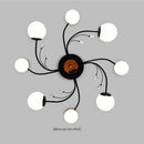 Black Glass Ball Ceiling Chandelier Modern Minimalist Ljojo Pendant Lamp for Bedroom Living Room