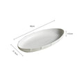 Ljojo Lotus Leaf Oval Plate: Ceramic Fish Steamed Dish for Sushi, Salad, Dessert