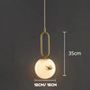 Ljojo Small Chandelier All Copper Natural Marble Decoration for Luxurious Bedroom