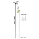 Ljojo 200*8mm Leaf Glass Straws for Smoothie Cocktail Coffee Juice Drinks