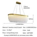 Modern Gold Crystal LED Chandelier - Elegant Home Lighting for Living Room by Ljojo