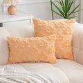 Embroidered Wool Maple Leaf Pillowcase by Ljojo - Halloween & Thanksgiving Orange Cushion Cover