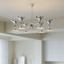 Modern Living Room Pendant Light Chandelier by Ljojo: Space Age Metallic Bedroom Study Luster