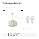 2026 French Nordic Wabi-Sabi Fabric Pendant Light - Handmade Modern Ceiling Lamp by Ljojo