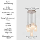 Nordic Cloud Glass LED Pendant Chandelier for Living Room Loft Villa Stylish Home Decoration by Ljojo