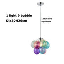 Nordic Glass Ball Chandelier for Dining Room and Bedroom Decor by Ljojo