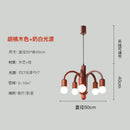 French Industrial Art LED Pendant Light Red Chandelier for Home Decor Living Room by Ljojo