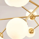 Nordic Tree Branch LED Chandelier Glass Ball Lampshade Black Gold for Bedroom Living Room Ljojo
