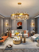 Ljojo Luxury Crystal LED Pendant Chandelier for Living Room Decor