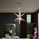Modern Minimalist LED Glass Pipe Chandelier Pendant Light for Home Decor Restaurant Lobby by Ljojo