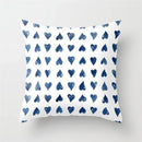 Geometric Blue Ink Flower Pillowcase for Stylish Home Decor by Ljojo