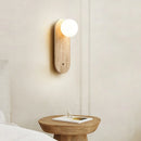 Japanese Wabi Sabi Natural Stone Wall Sconce for Bedroom & Living Room by Ljojo