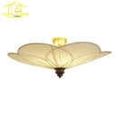 French Medieval Plum Blossom Ceiling Lamp LED E27 Solid Wood Lights for Bedroom Living Room by Ljojo