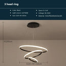 Modern LED Dimmable Ceiling Light Fixture for Living Dining Bedroom by Ljojo