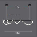 Modern Long Hose Led Ceiling Chandelier for Dining Room Kitchen Bar Pendant Lighting by Ljojo