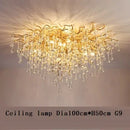 LED Crystal Water Drop Chandelier Lamp for Nordic Luxury Home Decor by Ljojo