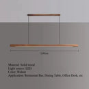 Ljojo Walnut Wood LED Pendant Lights Chandelier for Living Room Home Decoration