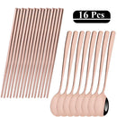 Ljojo 16-Piece Rainbow Stainless Steel Tableware Set with Dinner Spoons, Chopsticks, and Cutlery