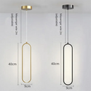 Ljojo LED Pendant Chandelier, Modern Minimalist Gold Black Hanging Lamp
