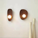 2026 Natural Wood Wall Sconce Glass Shade LED Retro Nordic Minimalist by Ljojo