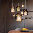 Ljojo Glass Chandelier Pendant Light for Living Dining Room Kitchen - Modern Ceiling Hanging Lamp