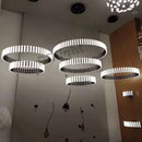 Ljojo Lstre Modern Circle Chandelier for Bright 360° Lighting in Living Room