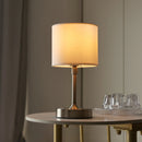 LED 5w Rechargeable Table Lamp Cordless Dimmer Reading Light Copper White Linen USB Touch