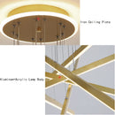 Ljojo Luminous Ceiling Plate Chandelier: Aluminum LED Lighting for Living Room Table Island