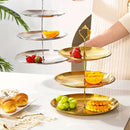 Ljojo 2/3 Layer Stainless Steel Cake Stand Fruit Tray Dessert Rack Gold Silver