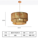 Ljojo Modern Minimalist Nordic Rattan Bucket Chandelier for Living Room Decoration