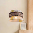 Bohemian Cotton Rope Woven Pendant Lights | Ethnic Printed Chandelier by Ljojo