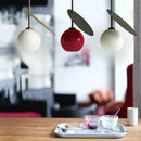 Glass Cherry Pendant Lights Italy Suspension Chandelier Hanging Lamp Red/White by Ljojo