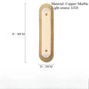 Ljojo Marble Bedroom Bedside Lamp: Minimalist Copper Wall Light for Living Room and Foyer