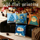 Christmas-themed Decorative Pillow Covers by Ljojo for Sofa, Bedroom & Car