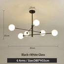 LED Chandelier Black/Gold Modern Pendant Light for Living Room - Ljojo