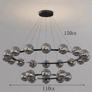 Ljojo Italian Light Luxury Circular Magic Bean Pendant Light for Dining Table and Living Room