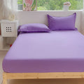 Ljojo 100% Cotton Fitted Sheet & Pillowcase Set, White, 180x200, 3Pcs