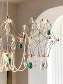 French Luxury Green Crystal Chandelier | Romantic LED Pendant Light by Ljojo