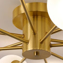 Nordic Gold Chandelier Modern Glass Ceiling Light Fixture for Living Room Bedroom - Ljojo