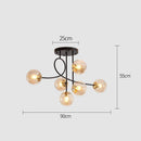 Ljojo Luxury Magic Bean Glass Chandelier Pendant Light LED for Home Decor