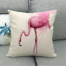 Flamingo Striped Animal Pillow Case for Living Room Sofa by Ljojo