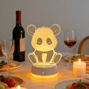 3D Panda Night Light Multi-color USB Desk Lamp by Ljojo