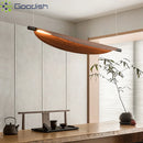 Industrial Walnut LED Pendant Lights for Living Room Decor by Ljojo