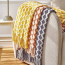 Ljojo Lightweight Knitted Throw Blanket with Tassels