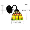 European Model Tiffany Art Glass Single-headed Wall Lamp for Patio Mirror Lighting by Ljojo
