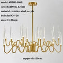 Ljojo Luxe Crystal Chandelier: Elegant Nordic Office & Living Room Pendant Lamp