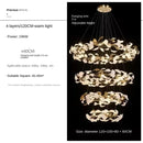 Ginkgo Leaf Ring Chandelier for High Ceiling - Ljojo